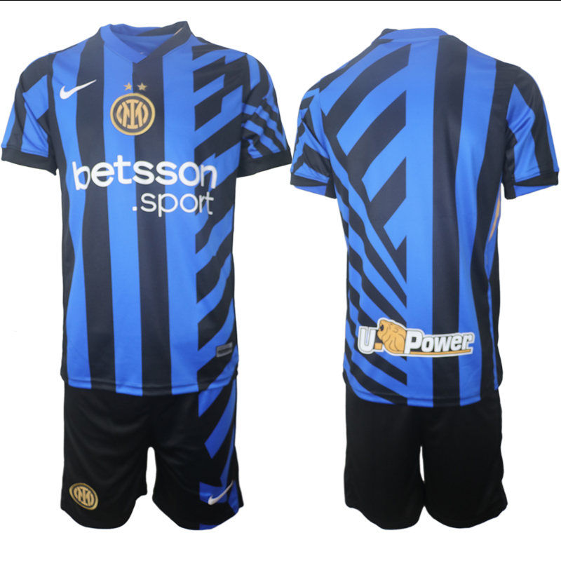 Men 2024-2025 Club Inter Milan home Blue blank Soccer Jersey